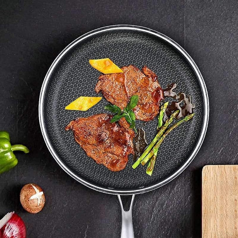 Rustfri Stål Stegepande med Non-Stick Pixel Teknologi
