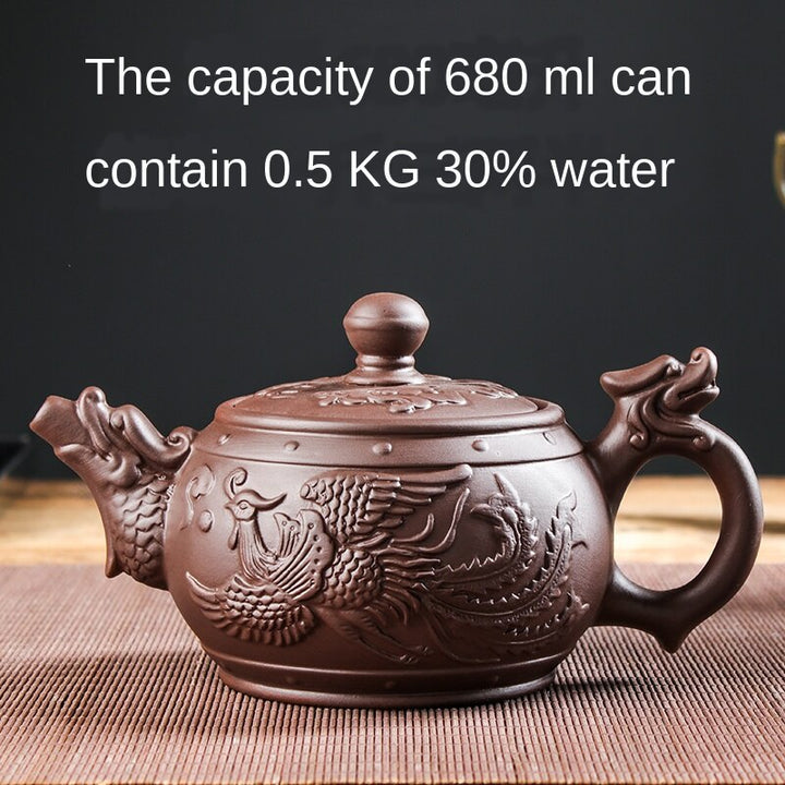 Håndlavet Lilla Teapot Sæt med Kuglefilter - 801-900 ml