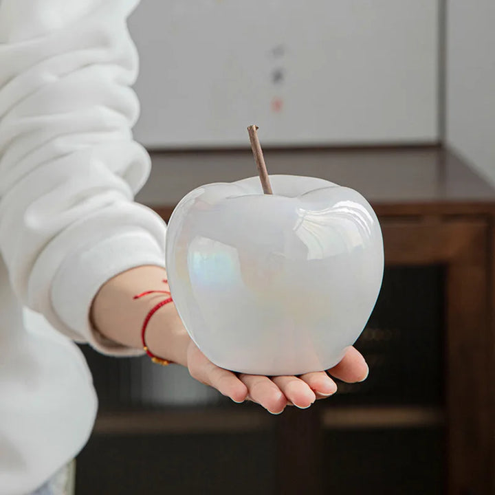 Translucent Apple Natbordlampe med LED-pære