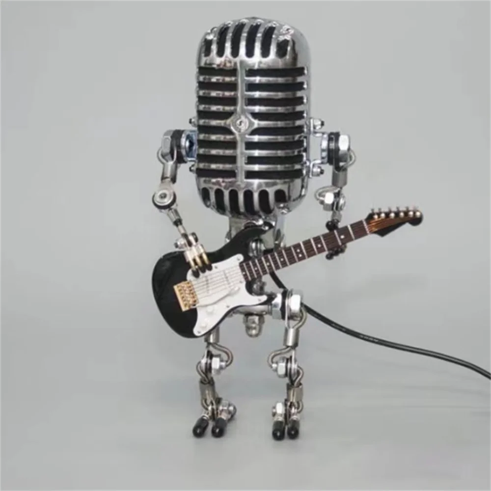 Dimmbar Robot Bordlampe med Guitar Design
