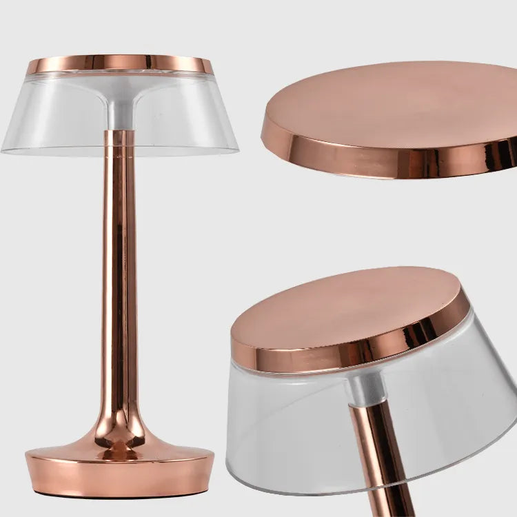 Genopladelig Touch Control Bordlampe i Krystaldesign