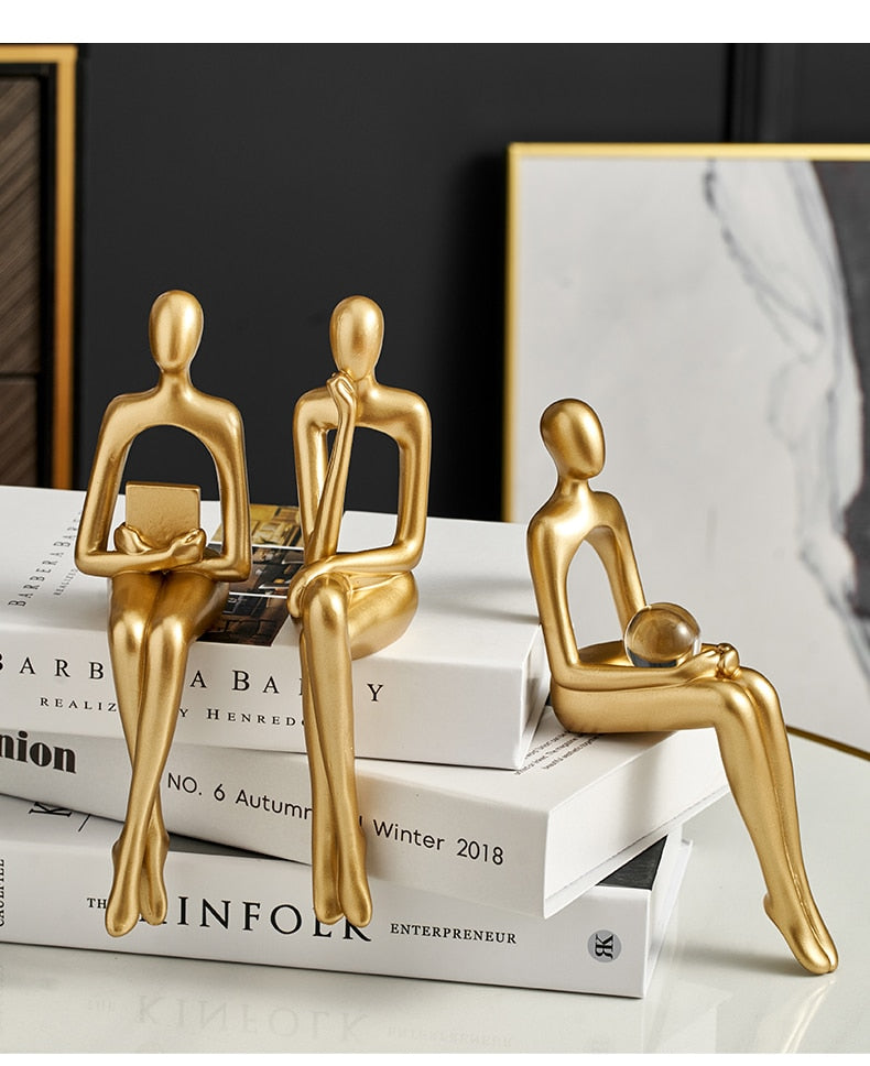 Moderne Abstrakt Skulptur i Harz med Mat Finish