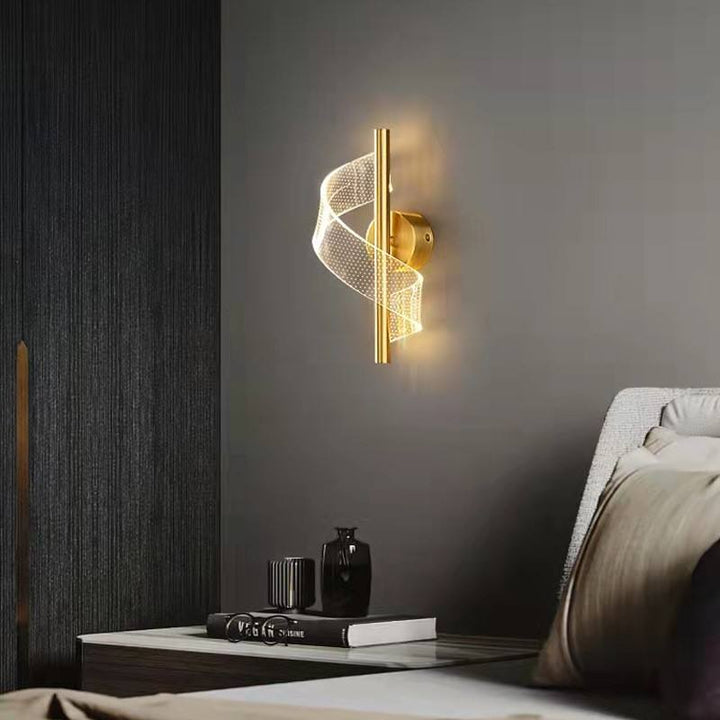 Elegant Glas Væglampe med Justerbar Lysestage