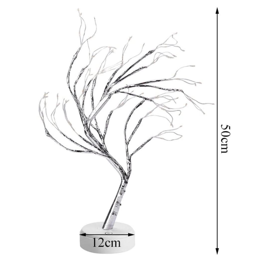 Justerbar Bonsai Træ Bordlampe med Varmt Lys