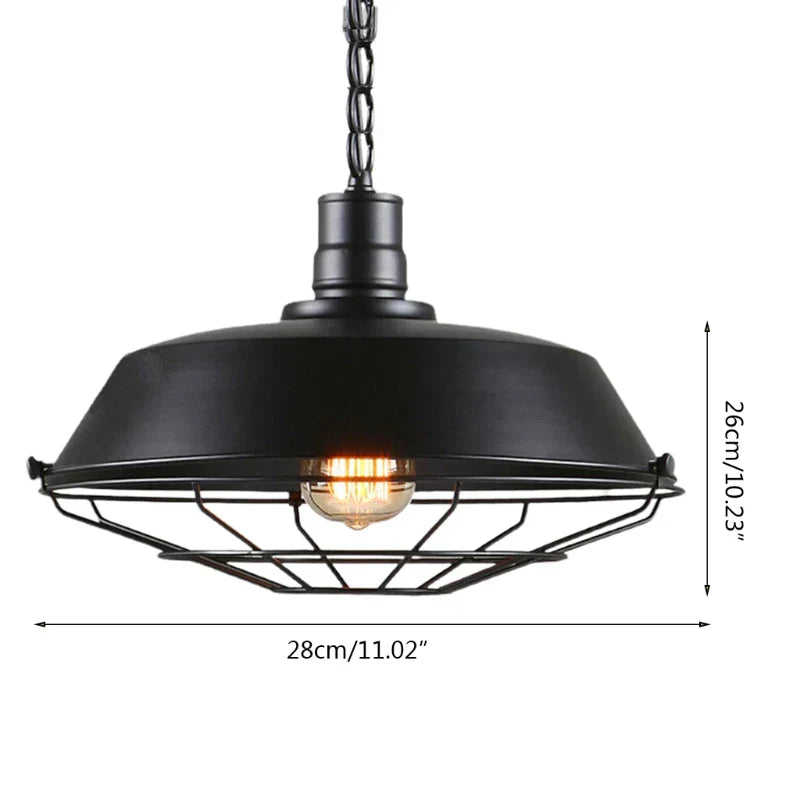 Industriel Vintage Jern Pendel Lys Chandelier