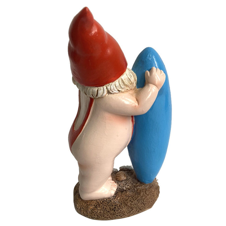 Surfboard Havegnom Statue i Harpiks - Legende Udendørs Dekor