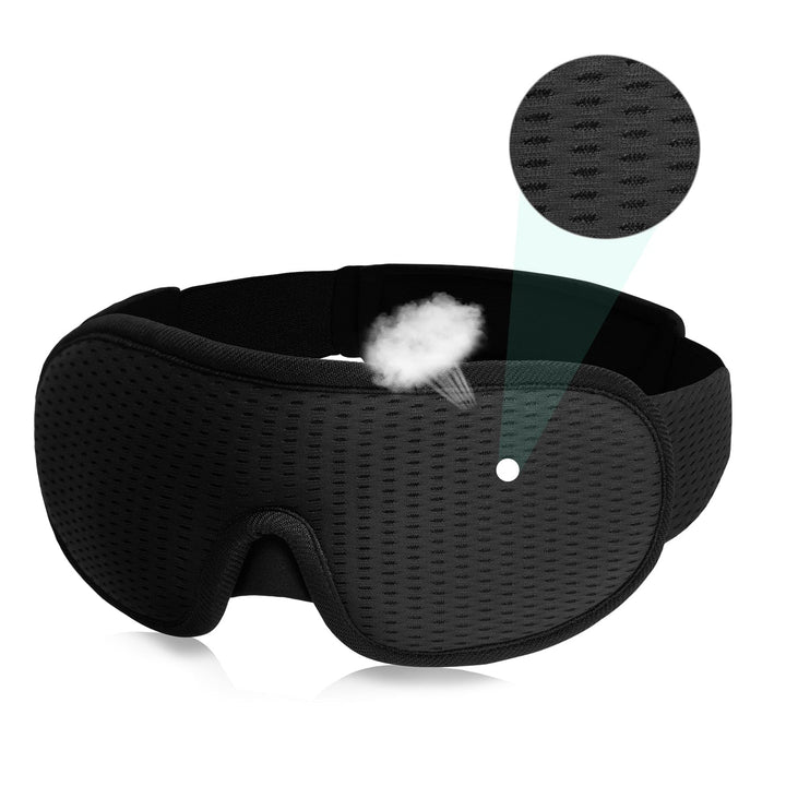 Ergonomisk 3D Søvnmaske i Blødt Polyester