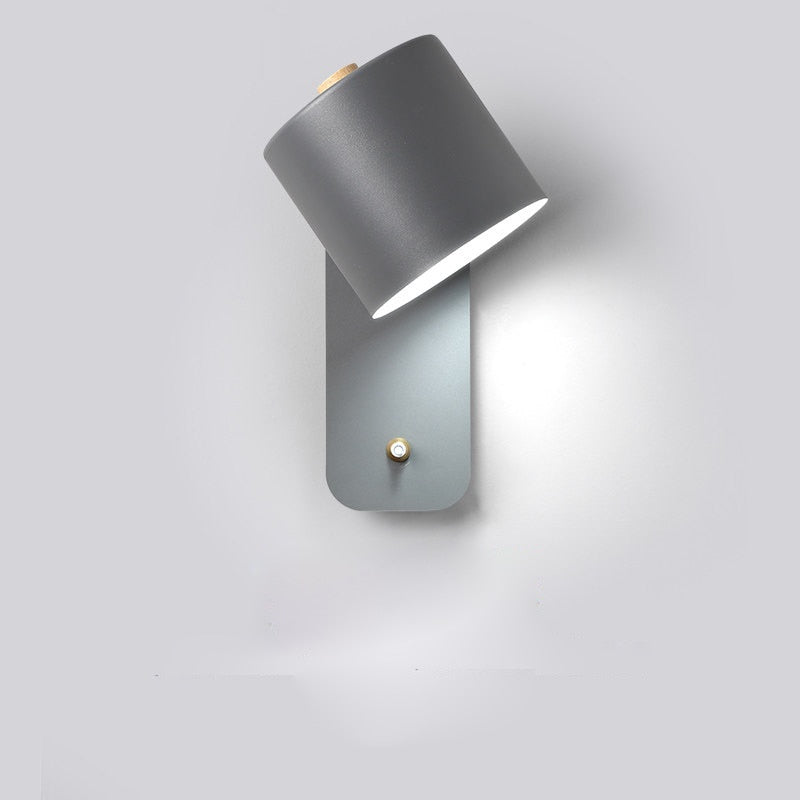 Moderne LED Væglampe i Metal med Kontakt - Energibesparende Indendørs Belysning
