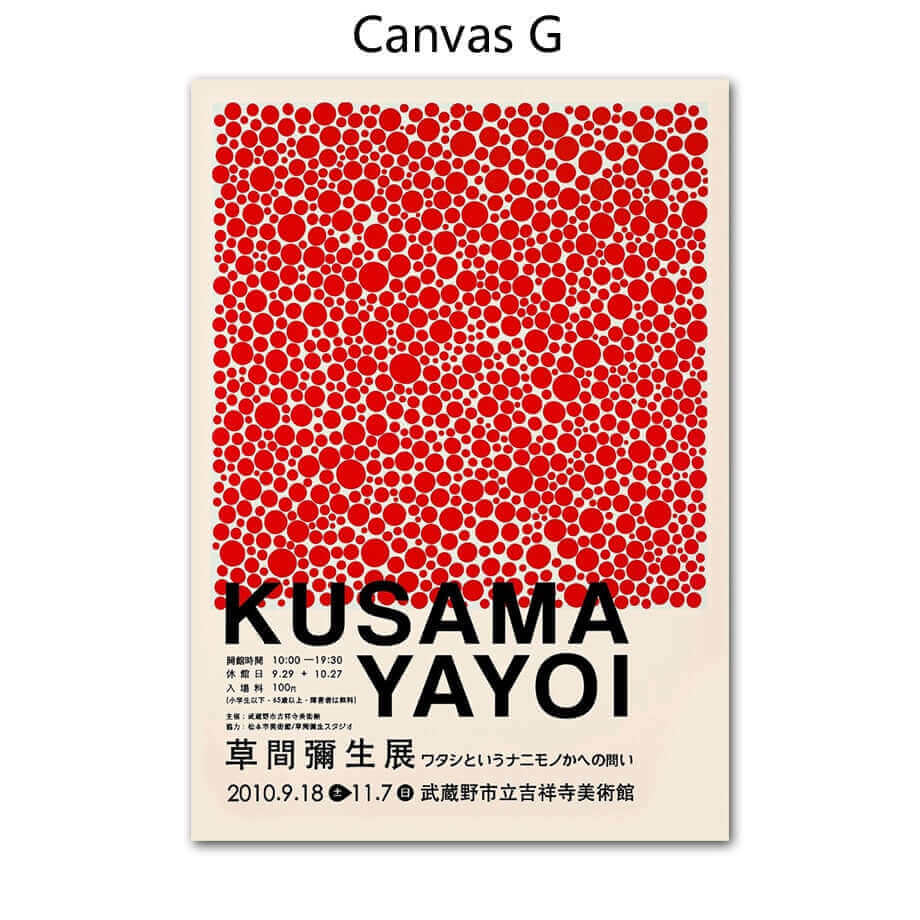 Yayoi Kusama Abstrakt Kunstplakat med Livlige Farver