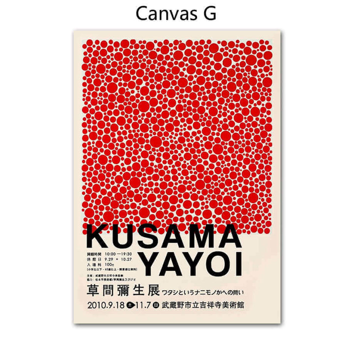 Yayoi Kusama Abstrakt Kunstplakat med Livlige Farver