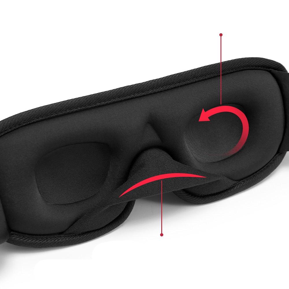 Ergonomisk 3D Søvnmaske i Blødt Polyester