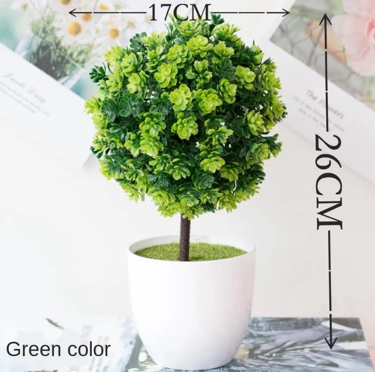 Mini Bonsai Plante i Plast til Skrivebordsdekoration