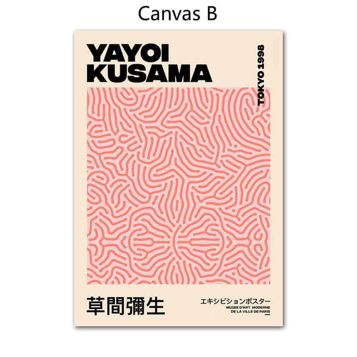 Yayoi Kusama Abstrakt Kunstplakat med Livlige Farver
