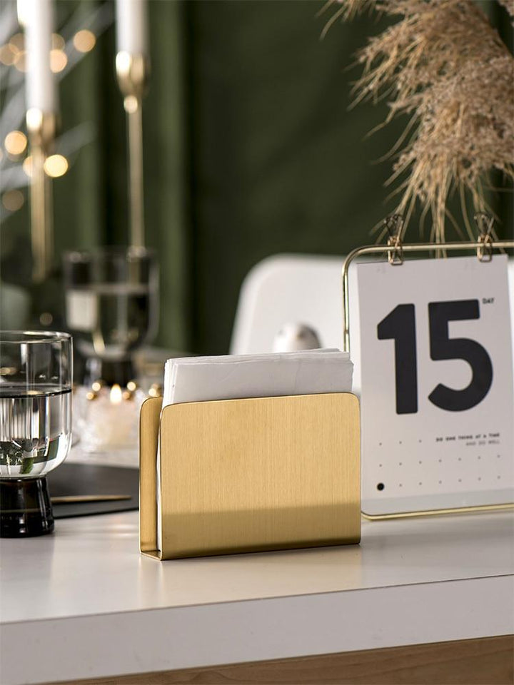 Elegant Servietholder i Rustfrit Stål med Minimalistisk Design