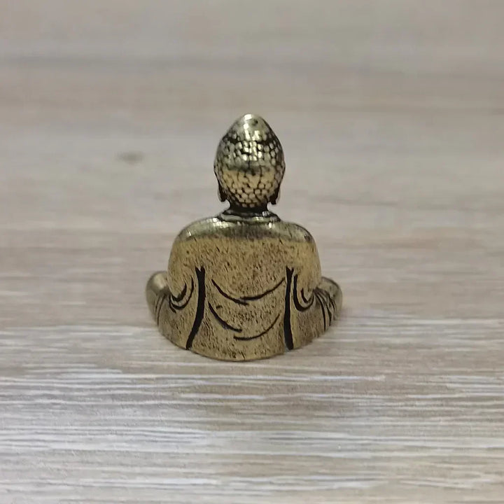 Mini Messing Buddha Statuer - Sæt af 10 til Kontorindretning