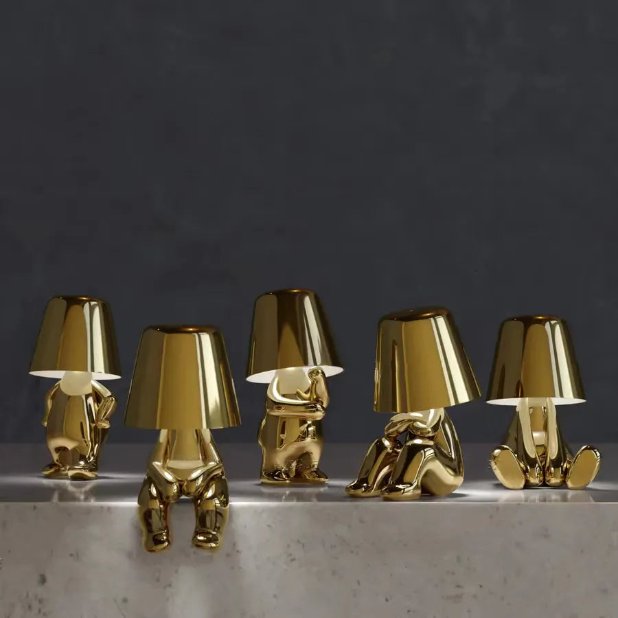 Kreativ LED Bordlampe med Justerbar Lysstyrke og USB Genopladning