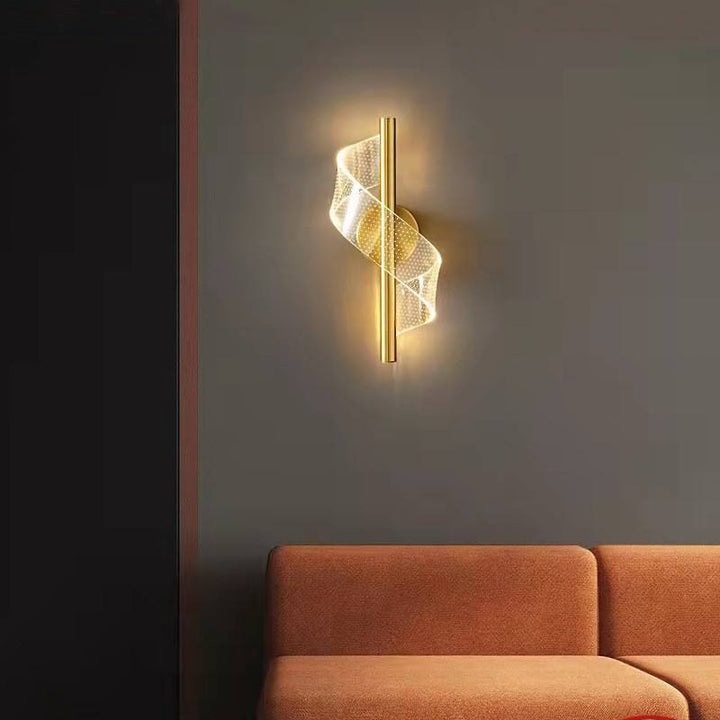 Elegant Glas Væglampe med Justerbar Lysestage