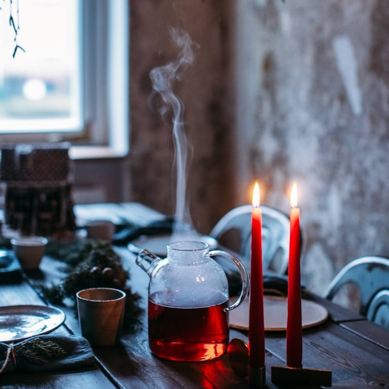 Borosilikatglas Teapot Sæt med Eg Tray og Kopper