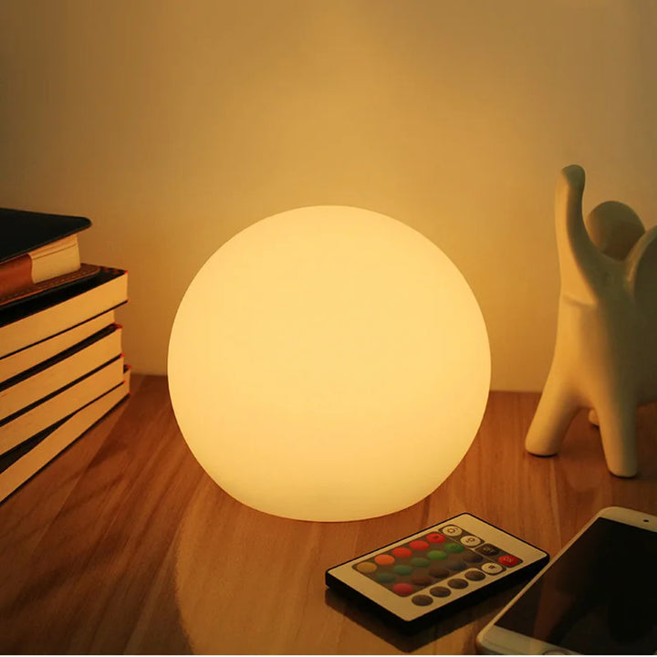 Farveskiftende LED Bordlampe med Fjernbetjening - Genopladelig USB