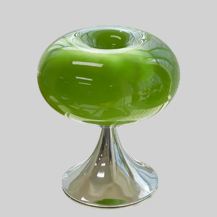 Æbleformet Glas Bordlampe med Varm Nostalgisk Belysning