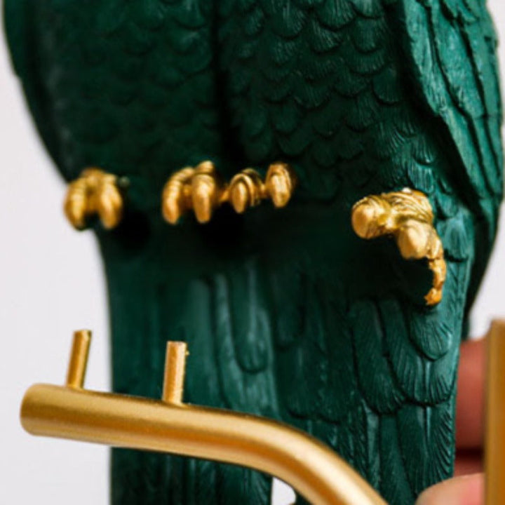Dekorativ Lovebird Skulptur i Metal og Harpiks