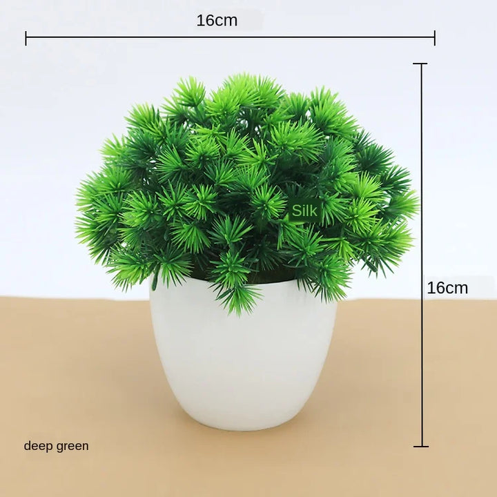 Mini Bonsai Plante i Plast til Skrivebordsdekoration