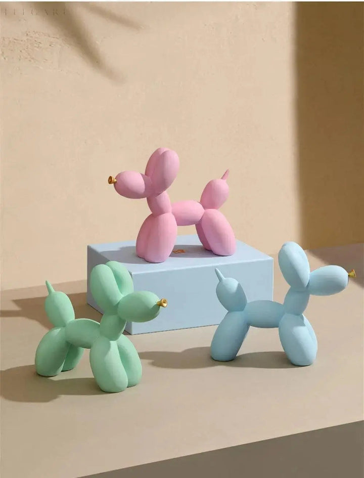 Moderne Ballonhund Skulptur i Epoxyharpiks med Gylden Næb