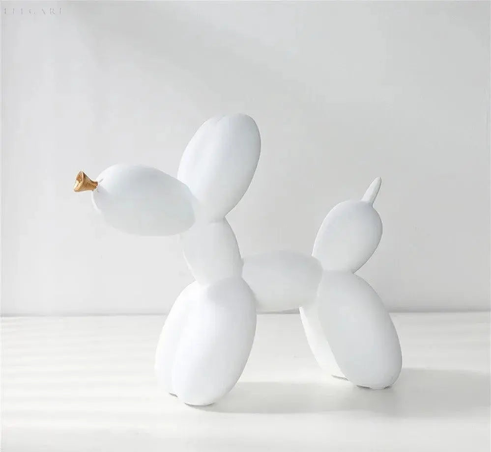 Moderne Ballonhund Skulptur i Epoxyharpiks med Gylden Næb