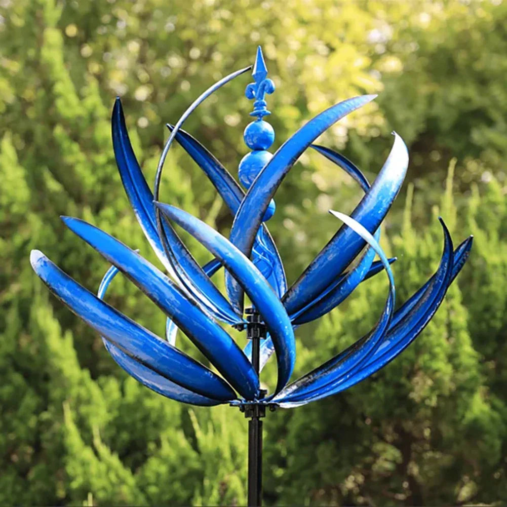 Metal Vindmølle Have Skulptur med Unikt Design