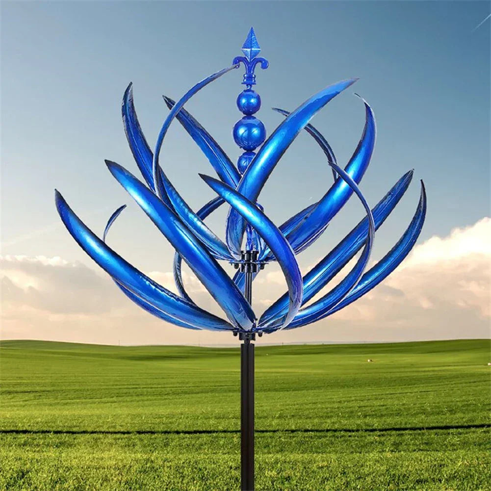 Metal Vindmølle Have Skulptur med Unikt Design