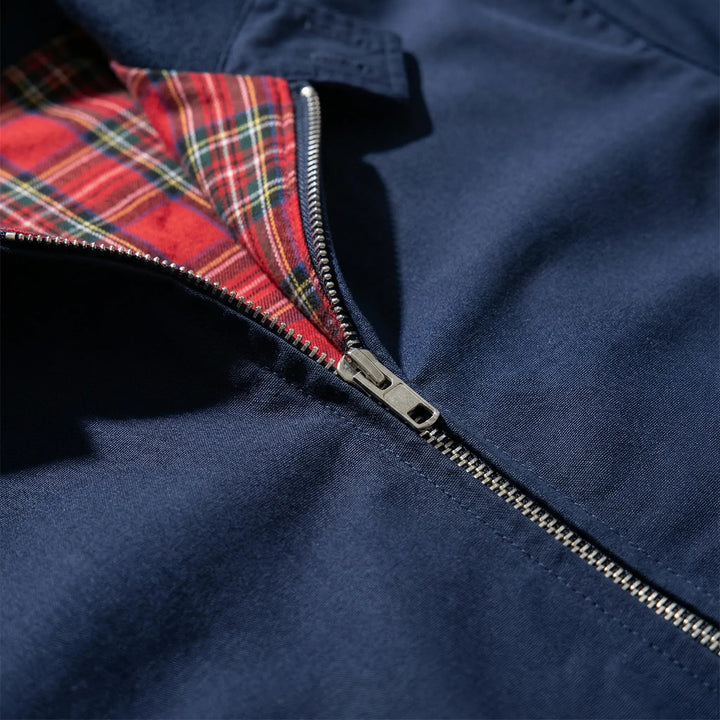 Harrington Jacke med Reißverschluss og Stehkragen