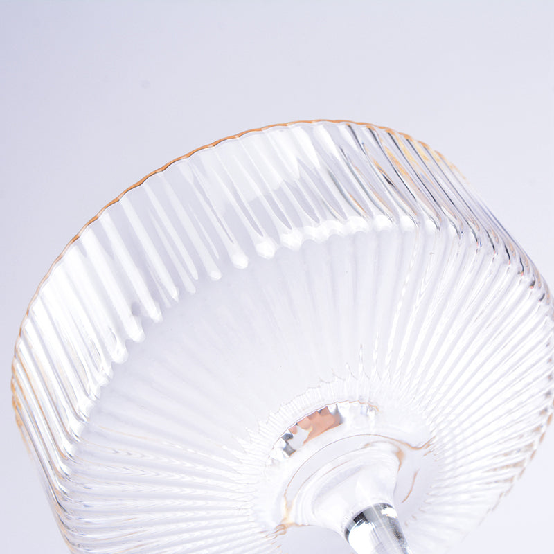Elegant Flad Coupe Glas i Blyfrit Krystal