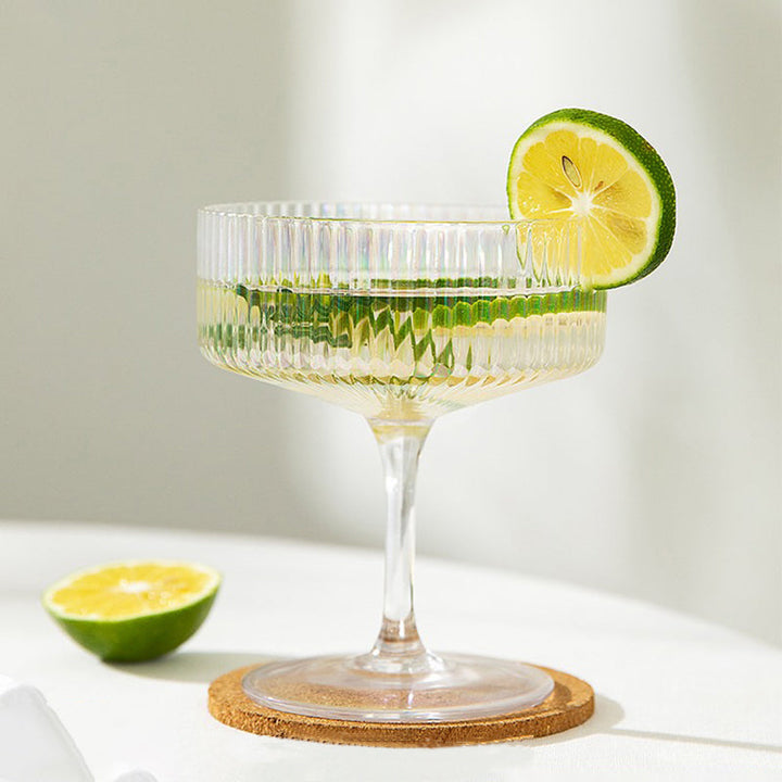 Elegant Flad Coupe Glas i Blyfrit Krystal