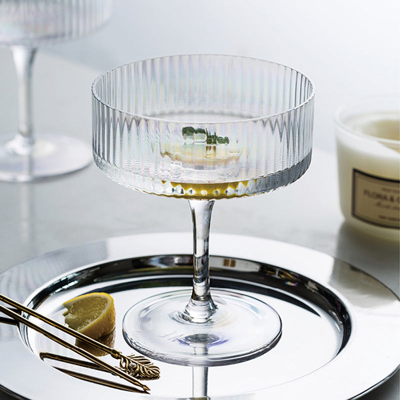Elegant Flad Coupe Glas i Blyfrit Krystal