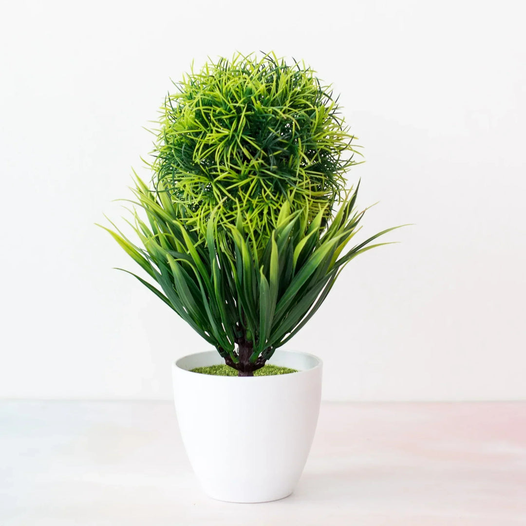 Mini Bonsai Plante i Plast til Skrivebordsdekoration