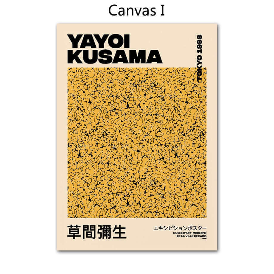 Yayoi Kusama Abstrakt Kunstplakat med Livlige Farver