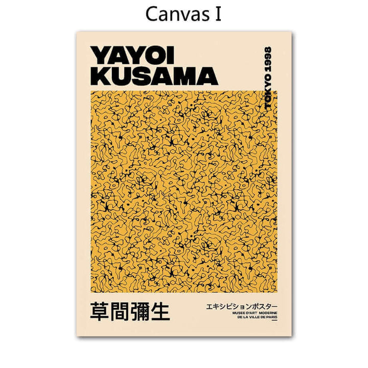 Yayoi Kusama Abstrakt Kunstplakat med Livlige Farver