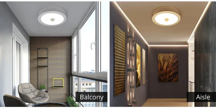 LED Loftlampe med Bevægelsessensor i Aluminium
