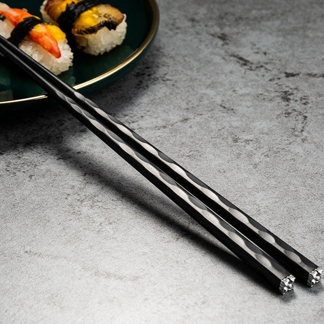 Elegant Legering Spisepinde Sæt - 5 Par, Holdbar og Hygiejnisk