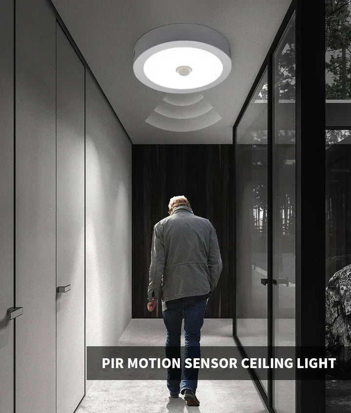 LED Loftlampe med Bevægelsessensor i Aluminium
