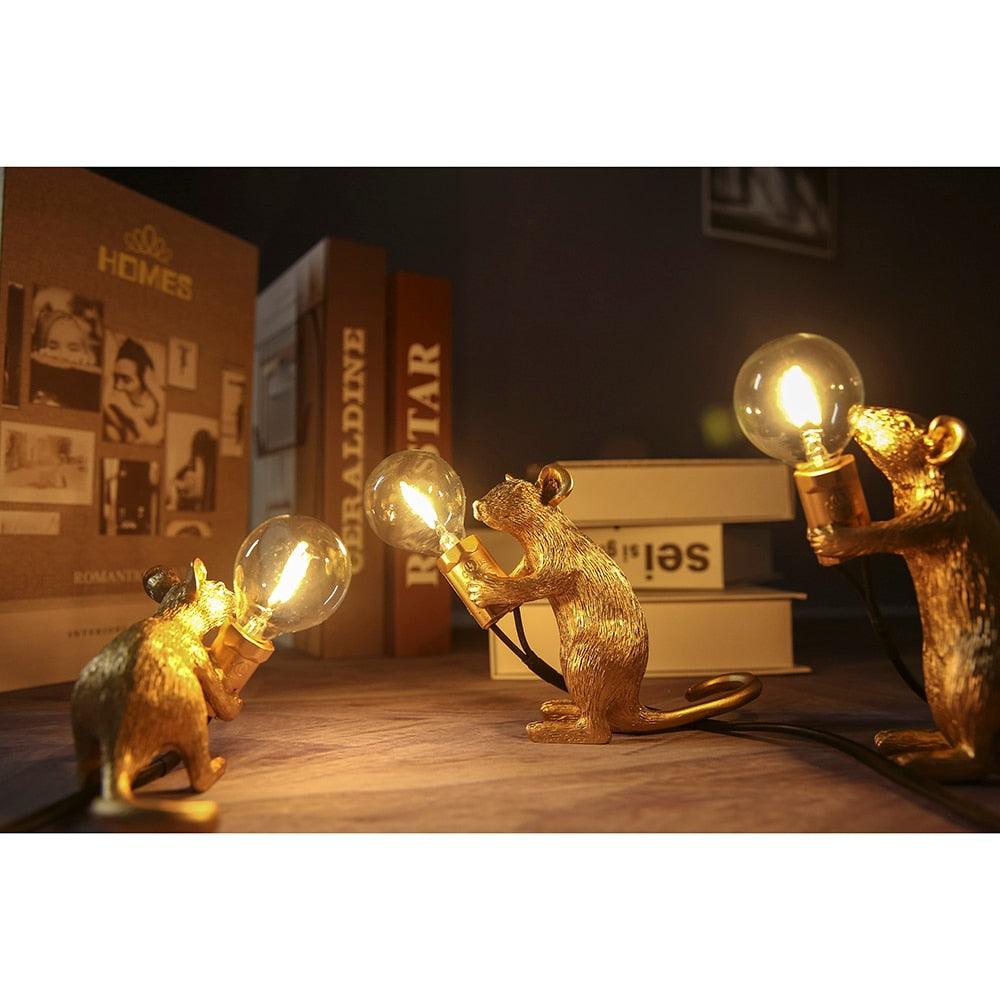 Moderne Mus Bordlampe i Keramik med LED Lys