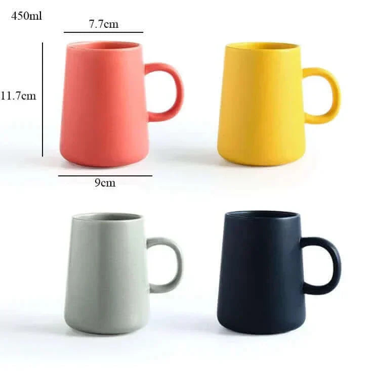Ekstra-Stor Stentøjs Kaffe Kop 15 oz i Brun eller Grå