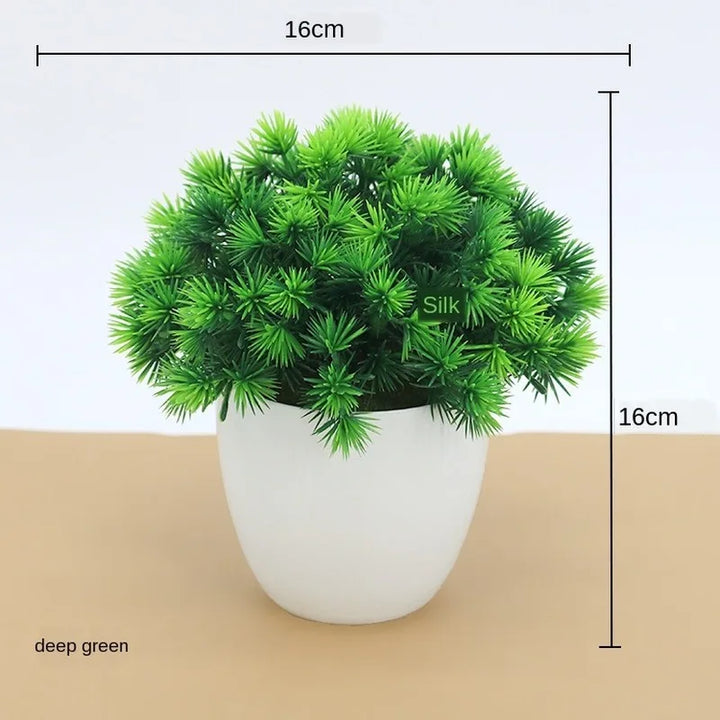 Mini Bonsai Plante i Plast til Skrivebordsdekoration