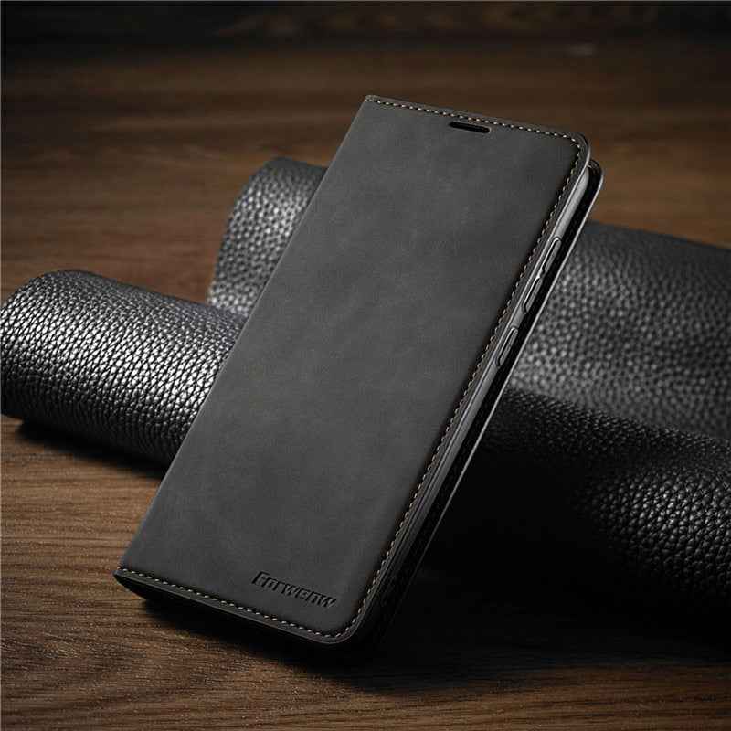 Magnetisk Læder Etui til Huawei Smartphone
