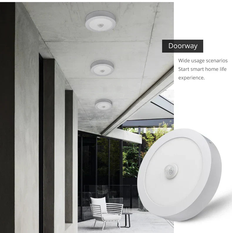 LED Loftlampe med Bevægelsessensor i Aluminium