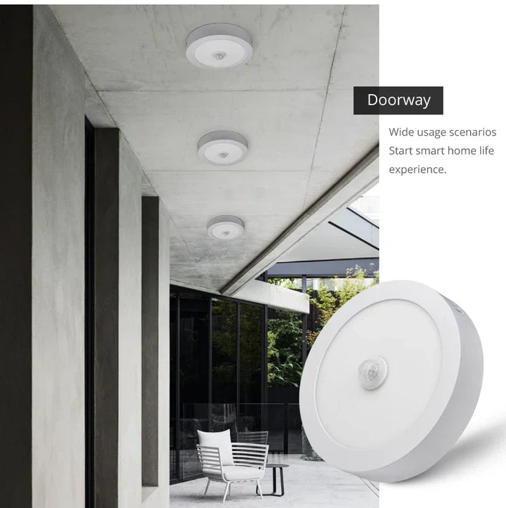 LED Loftlampe med Bevægelsessensor i Aluminium