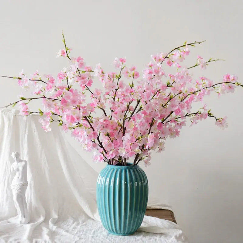 Realistisk Silke Kirsebærblomst Gren 109 cm