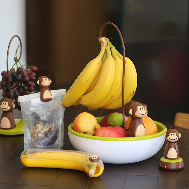 Sjovt Bananestativ i Metal til Køkkenopbevaring
