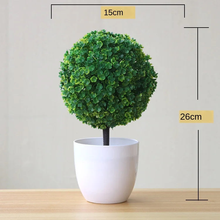 Mini Bonsai Plante i Plast til Skrivebordsdekoration