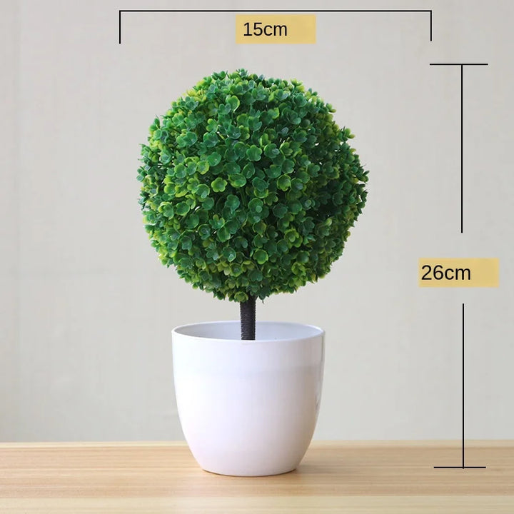 Mini Bonsai Plante i Plast til Skrivebordsdekoration
